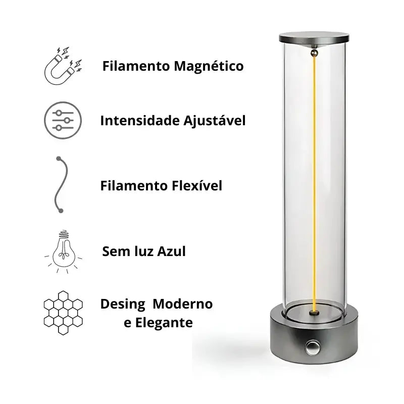 Lampada LED Minimalista Fio Magnético - New Light