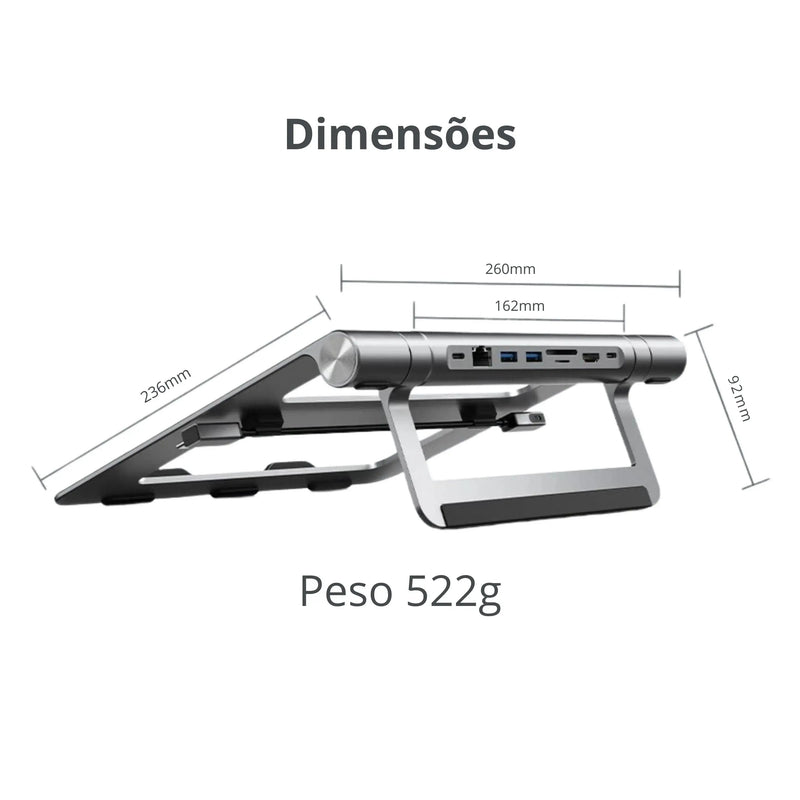 Docking Station para MacBook/Laptop 8 em 1 USB-C