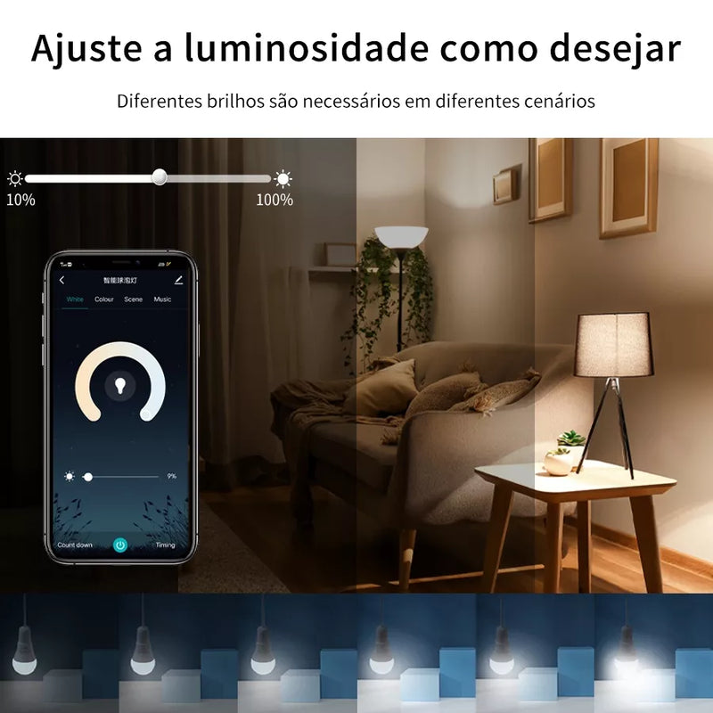 Lâmpada Inteligente Alexa Com Controle por Voz